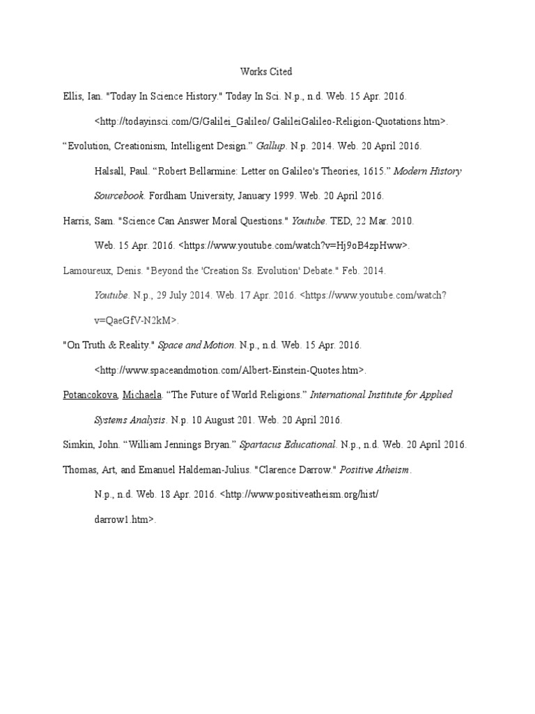 A F Works Cited | PDF
