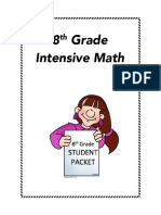 8th Grade Intensive - Topic 1