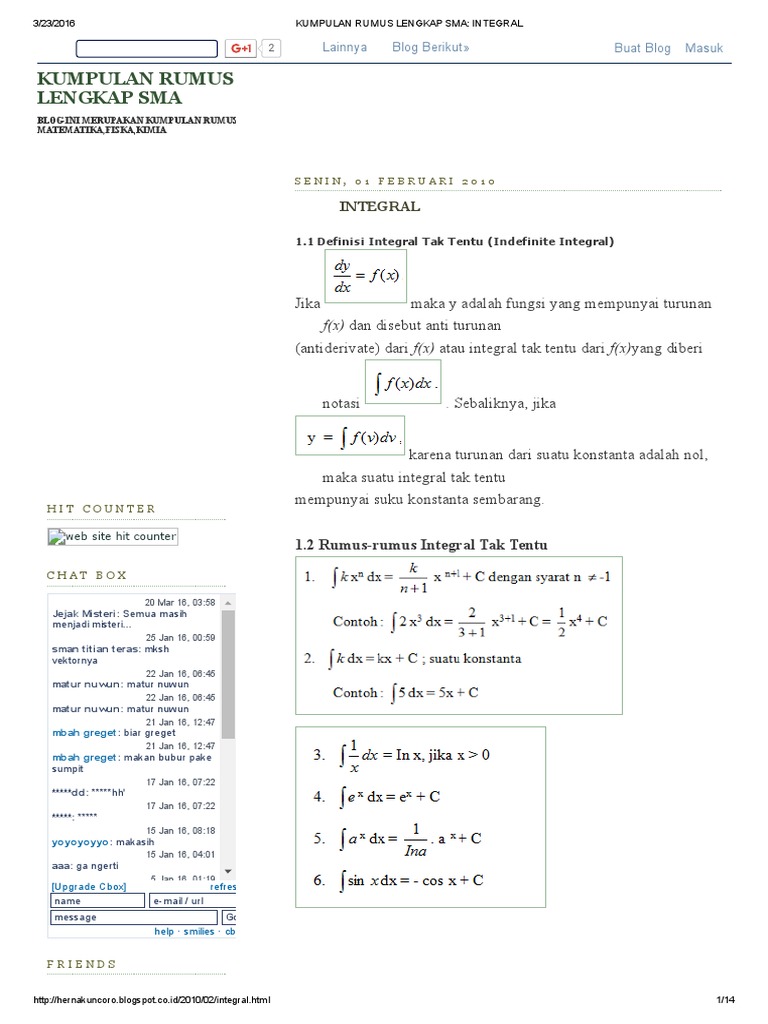 Rumus Matematika Sma Lengkap Pdf