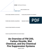 An Overview of FM 200, Carbon Dioxide, Wet Chemical, and Dry Chemical Fire Suppression Systems