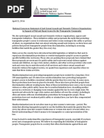 National Consensus Statement of Anti-Sexual Assault and Domestic Violence Organizations in Support of Full and Equal Access for the Transgender Community