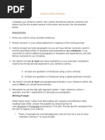 Download Analysis Outline Template by Larrysejour SN309947035 doc pdf