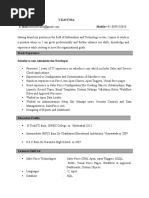 SFDC resume