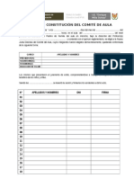 Acta de Constitución Del Comité de Aula