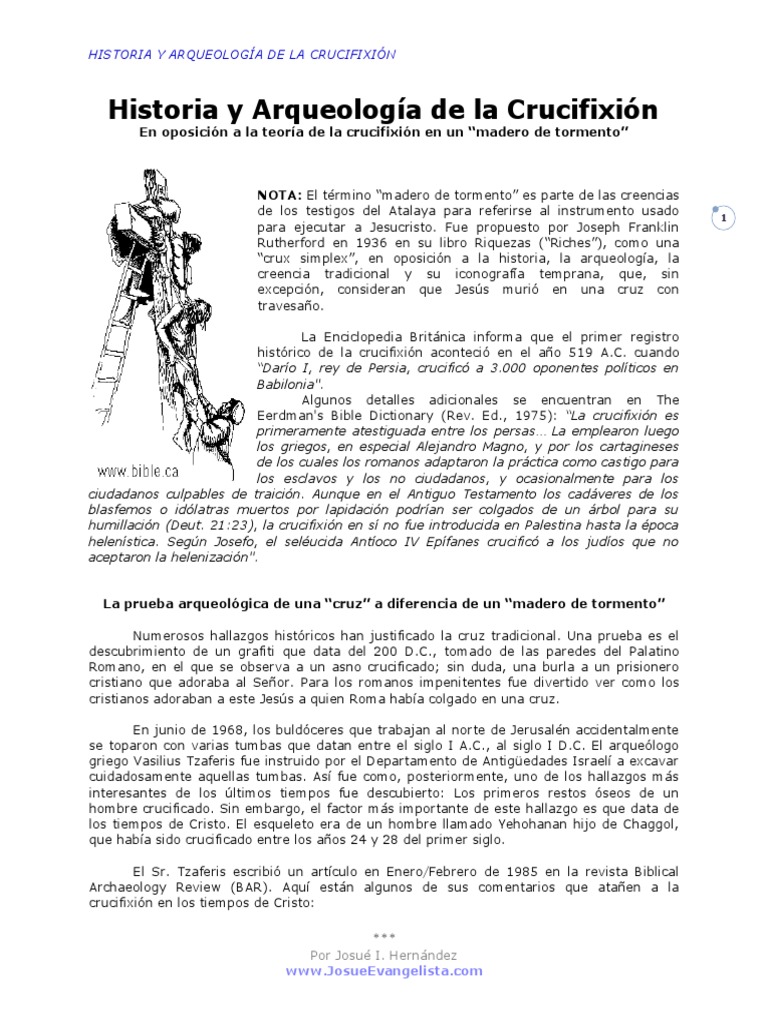 Historia y Arqueologia de La Crucifixion | PDF | Crucifixión ...