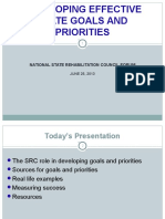 Developing Effective State Goals and Priorities: National State Rehabilitation Council Forum