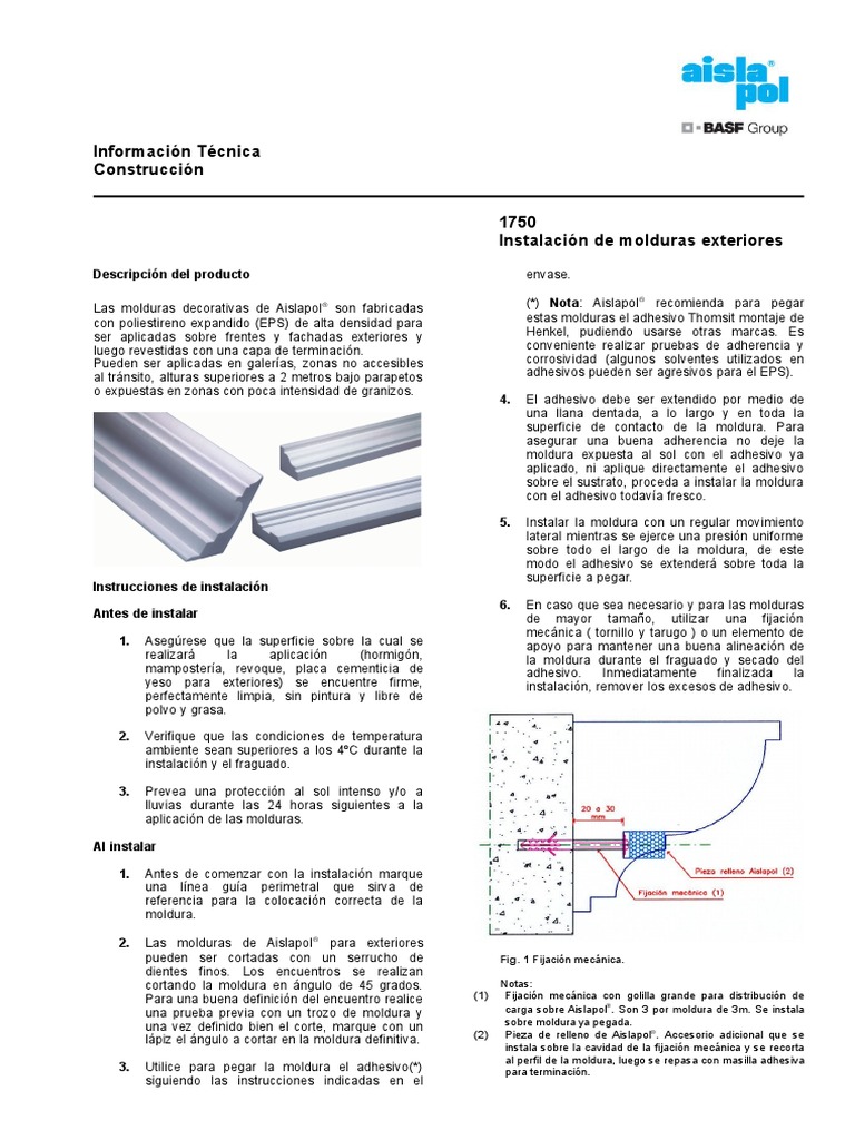 1750 Instalacion de molduras | Pintura | Agua