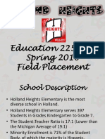 Holland Heights Field Placement Presentation