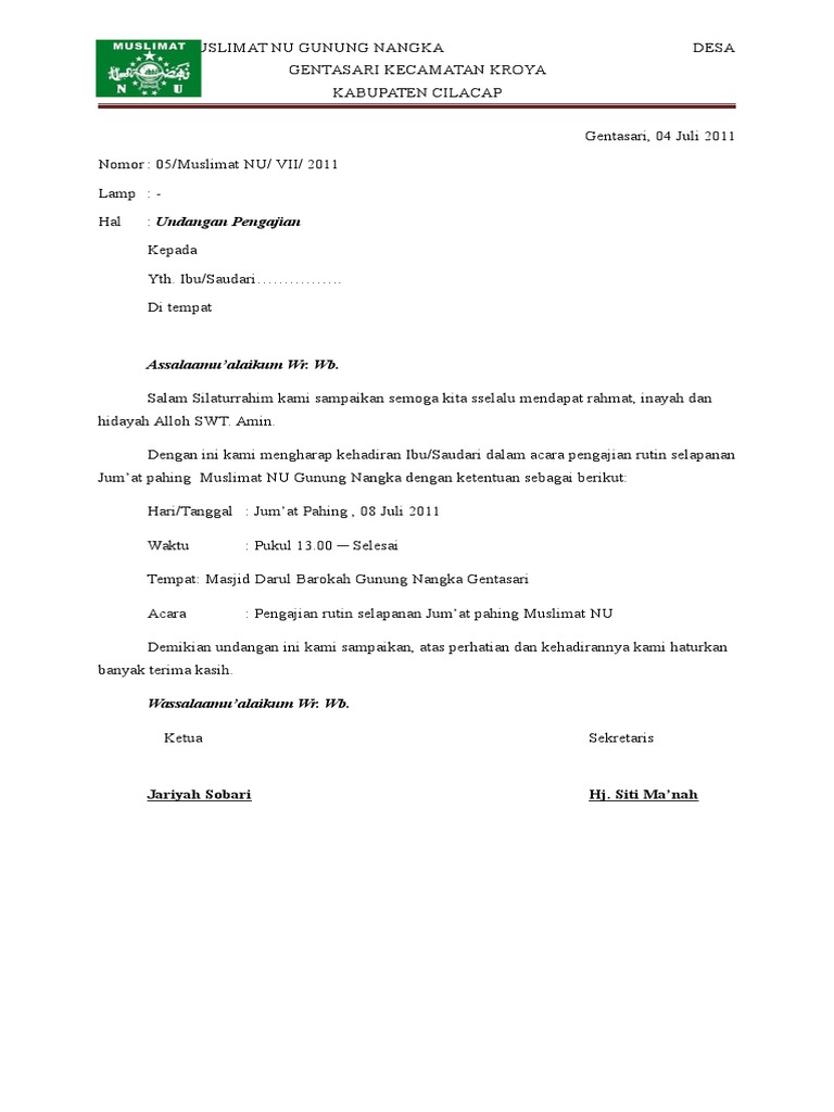 440 Koleksi Contoh Undangan Pengajian Rutinan Gratis Terbaik