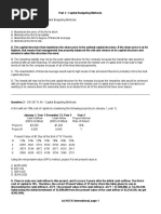 Capital Budgeting Methods