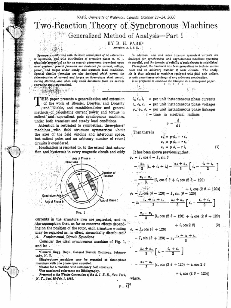 Blondel's Two Reaction Theory Explained | PDF | Series And Parallel ...