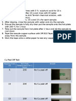 Anti Tarnish Test Result