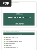 Lecture 01 - Introduction To GIS (Part - I)