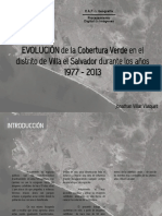 Evolución de la Cobertura Verde en el Distrito de Villa el Salvador durante los años 1977-2013