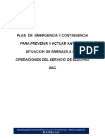 Plan de emergencia para servicios eléctricos