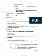 B.a.programme Office Management & Secretarial Practice (O M S P) Computer Applications Sem-III (5357)