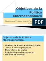 Objetivos de La Política Macroeconómica