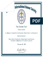 Golden Key Certificate