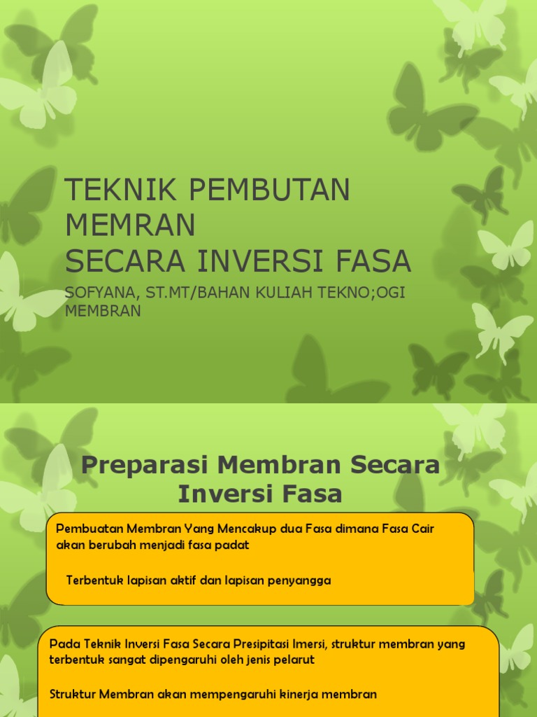 Teknik Pembuatan Membran Inversi Fasa | PDF