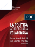 La Política Agropecuaria Ecuatoriana Al 2015 Version Resumida