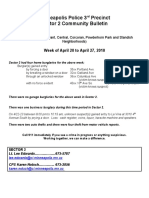 Minneapolis Police 3 Precinct Sector 2 Community Bulletin: Week of April 20 To April 27, 2010