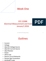 ECE 2208B Week One Introduction to Electrical Measurement and Instrumentation