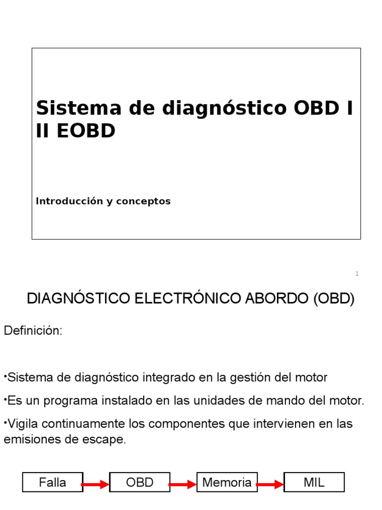 Diagnóstico OBD I y II: Emisiones y Normativas | PDF | Vehículos | Science