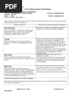 Classroom Observation Notes | PDF