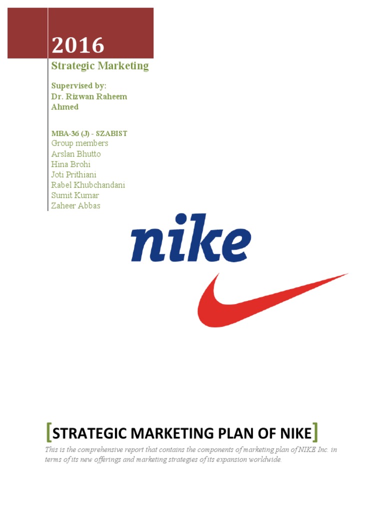 Marketing Plan For Nike | PDF | Retail | Nike