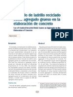 Uso de Triturado de Ladrillo Reciclado Como Agregado Grueso