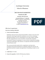 MKT 3010  Azerbaijan University School of Business  MKT 3010: BACIS Chapter 2: Company and Marketing Strategy: Partnering to build customer relationships;  Chapter 3: The Marketing Environment; Chapter 4: Managing Marketing Information; Chapter 5: Consumer Markets and Consumer Buyer Behavior; Chapter 6: Business Markets and Business Buyer Behavior; Project Development Chapter 7: Customer-Driven Marketing Strategy: Creating Value for Target Customers;  Chapter 8: Product Services, and Branding Strategy;  