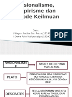 Rasionalisme, Empirisme Dan Metode Keilmuan