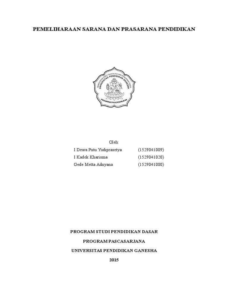 Pemeliharaan Sarana Dan Prasarana Pendidikan PDF