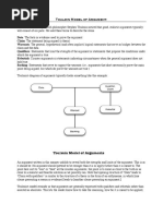 Toulmin Moel of Argument