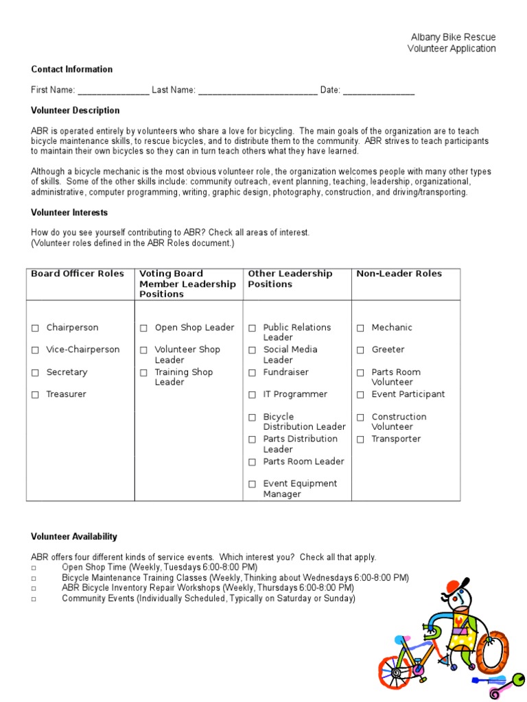 Abr Volunteer Application | PDF