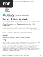 Suporte on-line AltoQi - Dimensionamento de Vigas Ao Cisalhamento - NBR 6118_2007