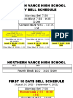 Nvhs Bell Schedule - Daily HR Revised