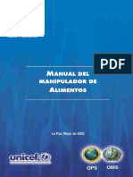 MANUAL DEL Manipulador de Alimentos