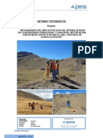 Informe topográfico de mejoramiento de sistema de riego en Ayacucho
