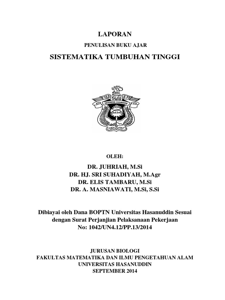 Buku Ajar Sistematika Tumbuhan Tinggi