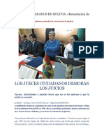 Jueces Ciudadanos en Bolivia