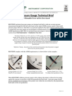 Pressure Gauge Allowable Error in Zero Band