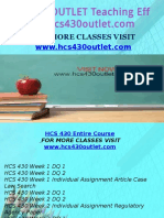 HCS 430 OUTLET Teaching Eff: For More Classes Visit