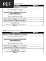 Internet Check Sheet