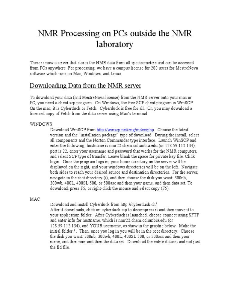 MestreNova NMR Processing Guide | PDF | Server (Computing) | User ...