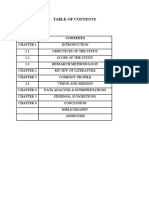 Table of Contents for HR Research