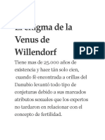 El Enigma de La Venus de Willendorf Pagina Fuente