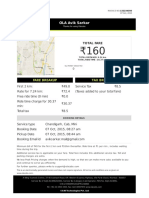 Ola Invoice for Rs. 160 ride