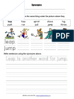 Synonyms: Leap Push Toss Run Sprint Pull Shove Jump Tug Throw