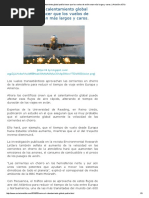 Cómo El Calentamiento Global Podría Hacer Que Los Vuelos de Avión Sean Más Largos y Caros